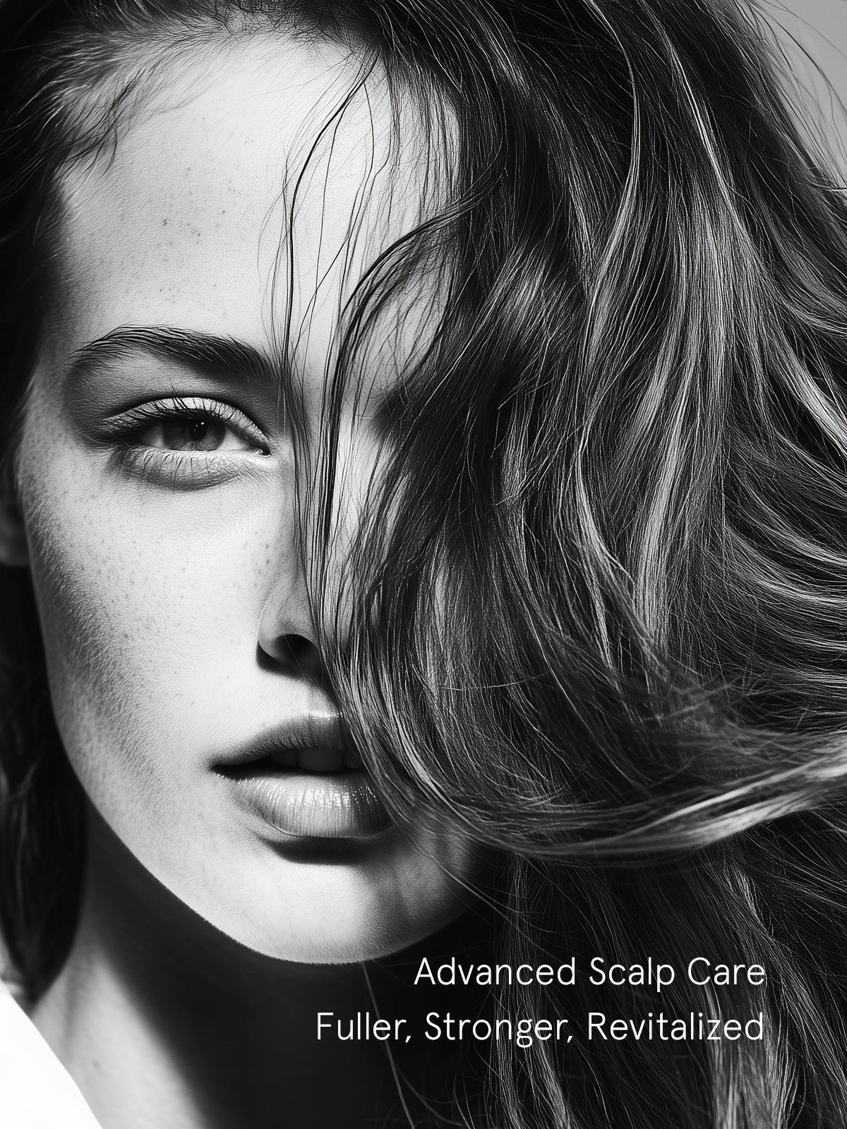 Woman with fuller-looking hair – Pepti-Hair X Serum supports density and revitalization at the roots